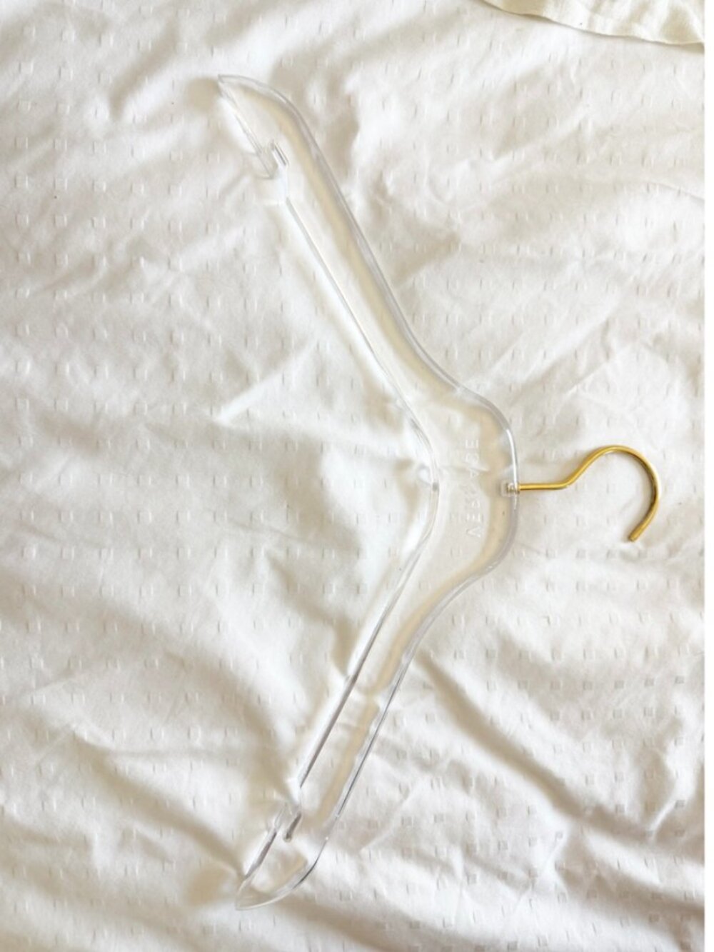 VERSACE Valplastick Clear Acrylic Patented Hanger w/ Gold Hardware 15.7” - Picture 3 of 3